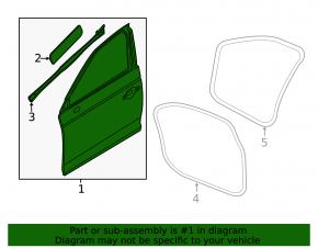 Дверь в сборе передняя левая Audi Q5 80A 18-24