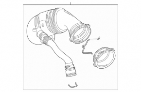 Воздуховод на коллектор Mercedes W167 GLE 350 20-23 2.0T