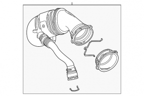 Воздуховод на коллектор Mercedes W167 GLE 350 20-23 2.0T