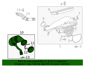 Воздуховод на коллектор Mercedes W167 GLE 350 20-23 2.0T