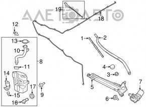 Senzor de nivel al rezervorului lichidului de spălare Ford C-max MK2 13-18