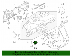 Накладка торпеды левая Ford Fusion mk5 13-16 графит с вставкой под дерево