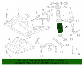 Пружина передняя левая BMW 5 F10 11-16 2.0T, 3.0T
