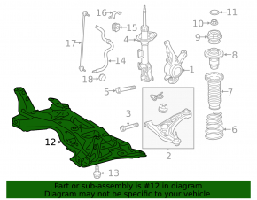 Подрамник передний Toyota Prius C 12-19