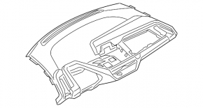 Торпедо передняя панель без AIRBAG BMW i3 14-21 серая, под harman kardon