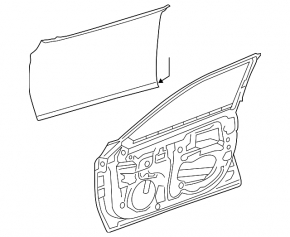 Дверь голая передняя правая Toyota Avalon 19-22