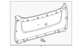 Обшивка двери багажника нижняя Toyota Sienna 11-14 серая