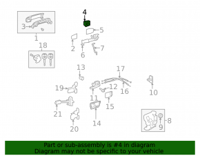 Заглушка внешней ручки передняя левая Toyota Sequoia 08-10