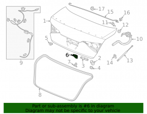 Замок крышки багажника Honda Civic XI FE/FL 22-23 4d
