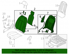 Пассажирское сидение Hyundai Sonata 20-22 без airbag, механическое, ткань серая