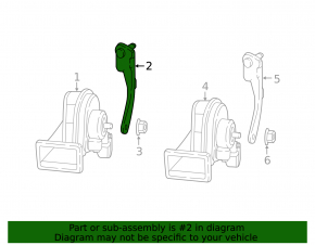 Кронштейн сигнала low правый Audi A4 B9 17-25