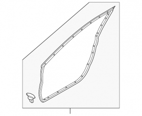Уплотнитель двери передней левой Mazda 3 19-26 4d