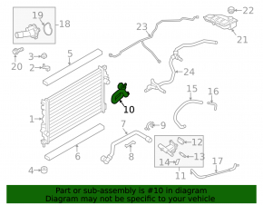 Патрубок охлаждения нижний Ford Escape MK3 13-16 2.0T