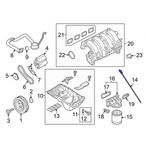 Щуп масляный Ford Mustang mk6 15-23 2.3Т