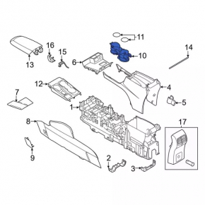 Suporturi de pahare pentru consola centrală Ford Bronco Sport 2021-26
