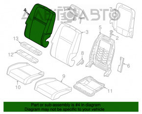 Пассажирское сидение Dodge Journey 11-17 без airbag, ткань черн