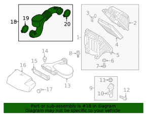 Воздуховод на коллектор Kia Sorento 10-15 2.4