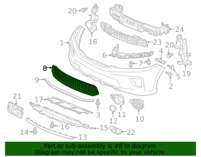 Grilă inferioară a barei de protecție față Honda Accord 13-15 2d