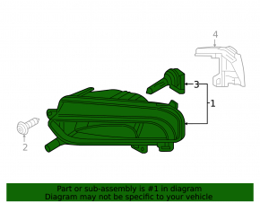 Противотуманная фара птф правая Audi A3 8V 15-16 S-line