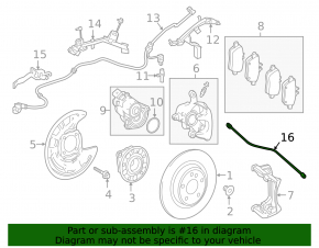 Furtun de frână spate dreapta pentru Mercedes H247 GLA 20-26