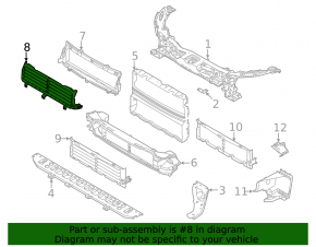 Jaluzele deflectoare superioare ale radiatorului pentru Land Rover Discovery Sport 2020-23, 2.0