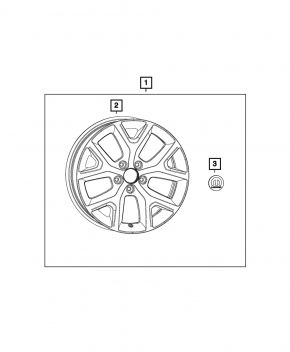 Диск колесный R17 Jeep Cherokee KL 14-18 Trailhawk