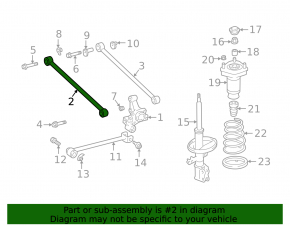 Maneta transversală față spate dreapta pentru Lexus RX300 98-03 AWD