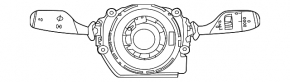 Подрулевые переключатели гитара в сборе BMW X5 F15 14-18 с шлейфом без подогрева руля