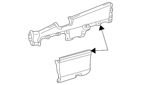 Нижний карман обшивки двери передней правой Lexus RX300 RX330 RX350 RX400h 04-08