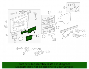 Нижний карман обшивки двери передней правой Lexus RX300 RX330 RX350 RX400h 04-08