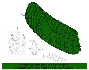 Grilă radiator Mercedes W167 GLE 53 24-26 AMG pachet