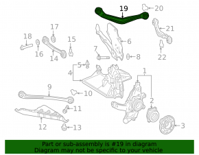 Braț transversal spate stânga sus Mercedes Clasa S W222 S63/65 15-20 față