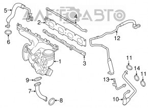 Турбина в сборе с коллектором BMW X2 F39 18-23 B46