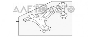 Рычаг нижний передний правый Toyota Highlander 08-13