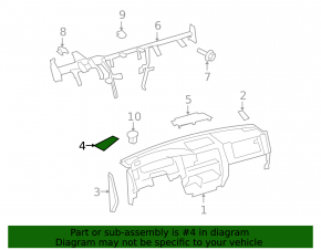 Решетка динамика торпеды левая Toyota Sequoia 08-16