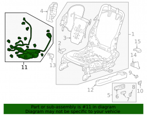 Проводка водительского сидения Honda Accord 13-16