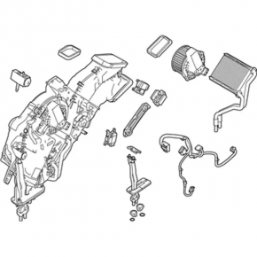 Печка в сборе заднего ряда Ford Flex 09-19
