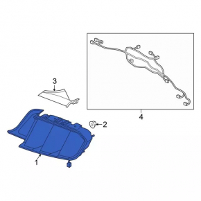 Фонарь левый Ford Mustang mk6 18-23 с накладкой
