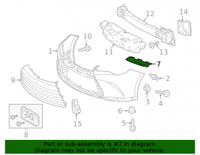 Крепление переднего бампера правое Toyota Camry v55 15-17 usa