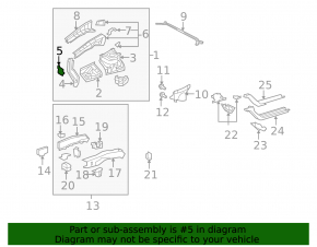 Кронштейн передний фартука крыла левого Toyota Camry v40 07-11