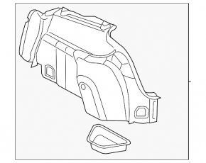 Ornament arc stânga pentru Audi A3 22-26, negru