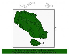 Ornament arc stânga pentru Audi A3 22-26 AWD, negru