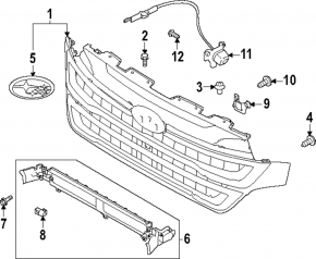 Решетка радиатора grill Subaru Forester 25-26 Touring