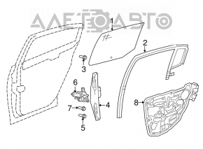 Панель двери задней правой внутренняя Chrysler 200 11-14