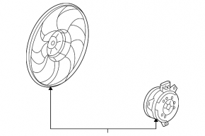 Ventilatorul de răcire stânga pentru Chevrolet Impala 14-20 2.5