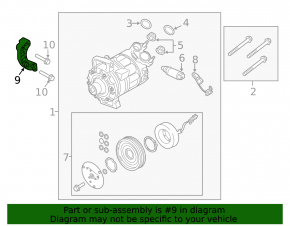 Кронштейн компрессора кондиционера Volvo XC40 19-22