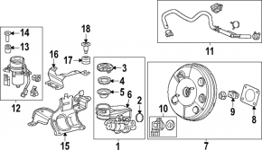 Бачок ГТЦ Honda Civic X FC 16-21 с крышкой, без цилиндра