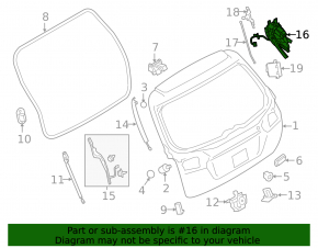 Механизм мотор двери багажника Subaru Outback 15-19