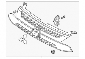 Решетка радиатора grill Mitsubishi Outlander 19-20