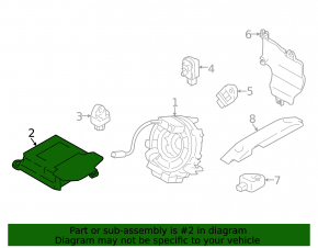 Модуль srs airbag компьютер подушек безопасности Subaru XV Crosstrek 18-23